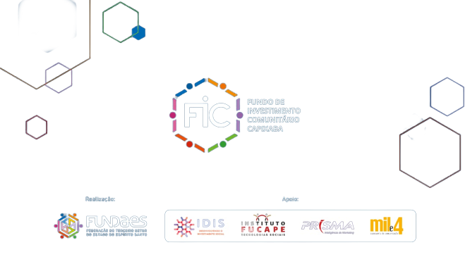 Logotipo do FIC com realização do FUNDAES e apoio de empresas